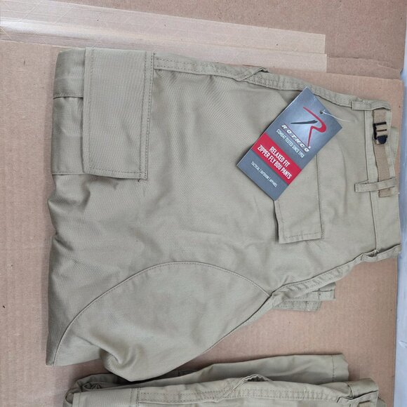 Rothco Relaxed Fit Solid Zipper Fly BDU Cargo Mens Pants 2931 Khaki 2 of Sz M - Picture 12 of 16